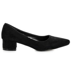 Best Shoes Pumps i ruskind med lave hæle sort