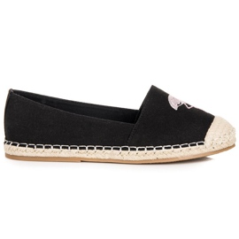 Bestelle Sorte espadriller med flamingo