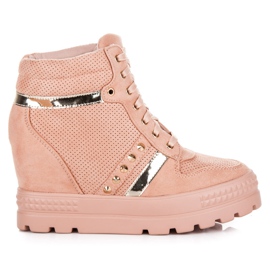 Bestelle Platform sneakers lyserød