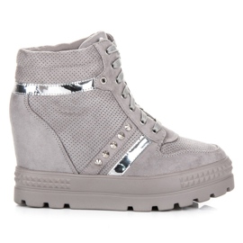 Bestelle Platform sneakers grå