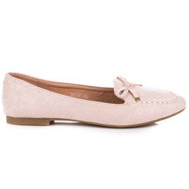Small Swan Ruskinds loafers med sløjfe lyserød