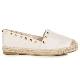 Coura Beige espadriller med nitter