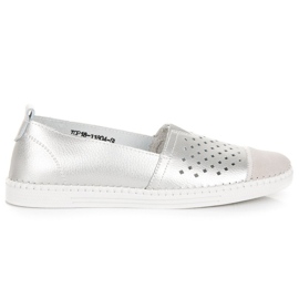 VINCEZA læder slipons grå