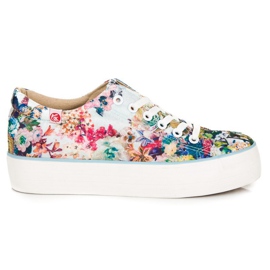 Yes Mile Bundet sneakers med blomster flerfarvet