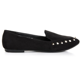 Slip-on sko med nitter sort