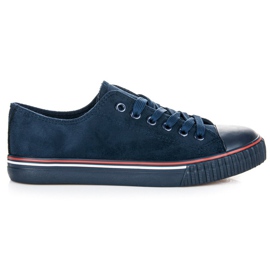 Ruskind sneakers blå