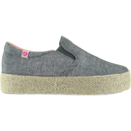 Slip-on Espadrilles tyk sål 1520202 grå