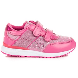 American Club Amerikanske velcro sneakers lyserød