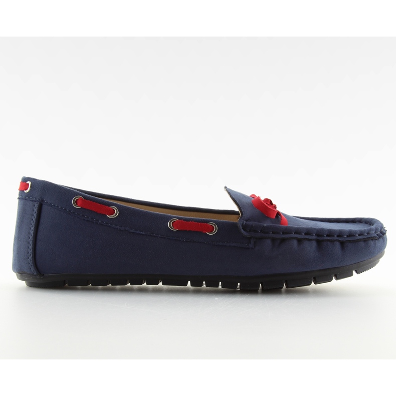 Klassiske marineblå loafers til kvinder 3145 Blå / Rød marine blå