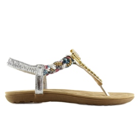 Sølv flip-flops D567 sølv grå