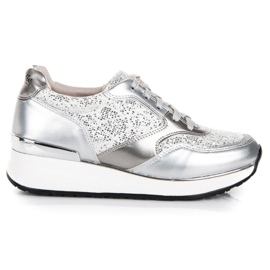 Kylie Sportssko med glitter grå