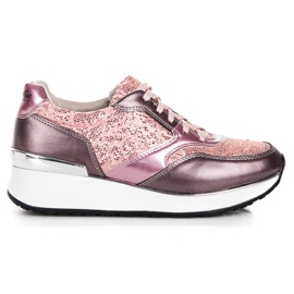 Kylie Sportssko med glitter lyserød