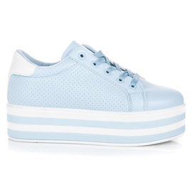 Seastar Sneakers med snøre på platformen blå