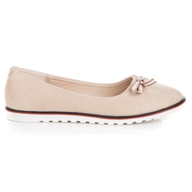 Ruskind ballerinaer beige