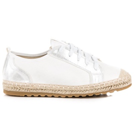 Seastar Espadriller i ruskind med snørebånd hvid
