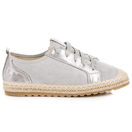 Seastar Espadriller i ruskind med snørebånd grå