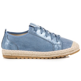 Seastar Espadriller i ruskind med snøre blå