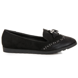 Nio Nio Moderigtige loafers med frynser sort