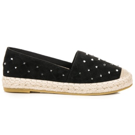 Coura Quiltede ruskind espadriller sort
