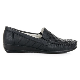 Hasby Sorte gennembrudte loafers