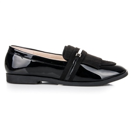 Ideal Shoes Sortlakerede loafers
