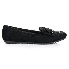 Stilfulde ruskind loafers sort