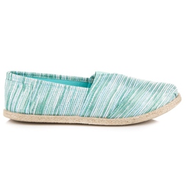 Ribbede espadriller grøn