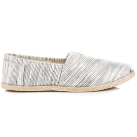 Ribbede espadriller grå
