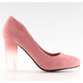 Pumps høje hæle ombre pink 889-6 Pink lyserød