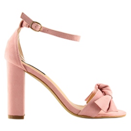 Pink højhælede sandaler 118-11 pink lyserød