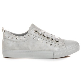Grå sneakers med et bånd