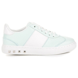 Sport Ruskind Sneakers hvid grøn