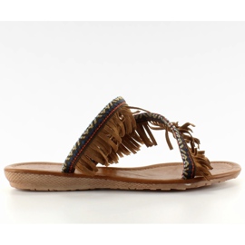 Indisk stil flip-flops k1626302 Kamel brun