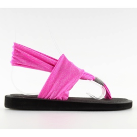 Pink flip-flops i fushia bomuld lyserød
