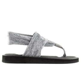 Grå grå bomuldsflip-flops