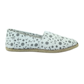 McKey Ballerina espadriller med mønster hvid sort