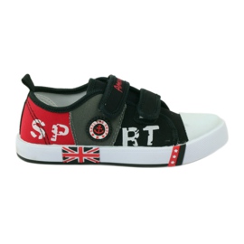 American Club Amerikanske børnesneakers lædersneakers rød grå sort