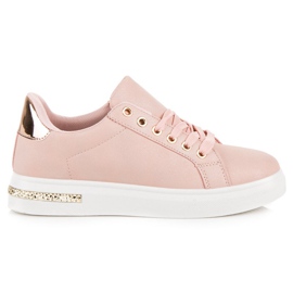 Moderigtige sneakers på platformen lyserød