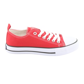 American Club Kvinders bundne LH18 røde sneakers