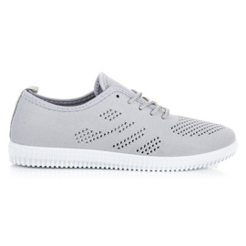Luftige sneakers i stof grå