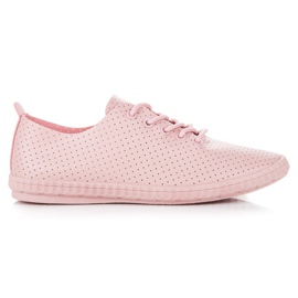 Gennembrudte lyserøde sneakers