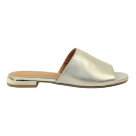 Elegante Badura 5155 guld hjemmesko gylden