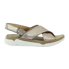 Filippo Komfortable gyldne velcro-sandaler gylden