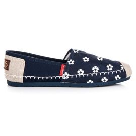 L. Day Navy Espadrilles i blomster blå