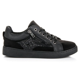 Erynn Moderigtige bundne sneakers sort