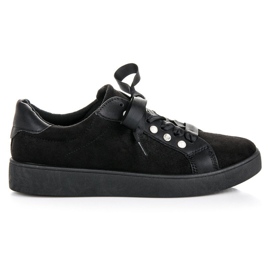 Erynn Sneakers i ruskind med snøre sort