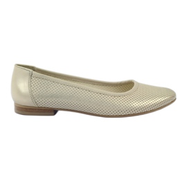 Ballerinas perforeret Angello 336 guld beige