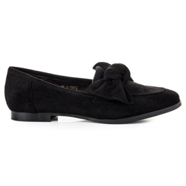 Sweet Shoes Ruskinds loafers med sløjfe sort