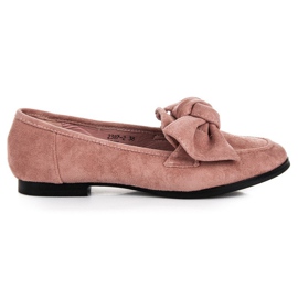 Sweet Shoes Ruskinds loafers med sløjfe lyserød