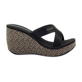 Ipanema 82288 wedge hjemmesko til kvinder sort brun